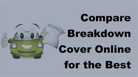 monthly breakdown cover comparison sites.